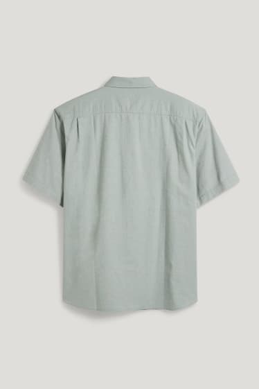 Men XL - Oxford shirt - regular fit - button-down collar - green-melange