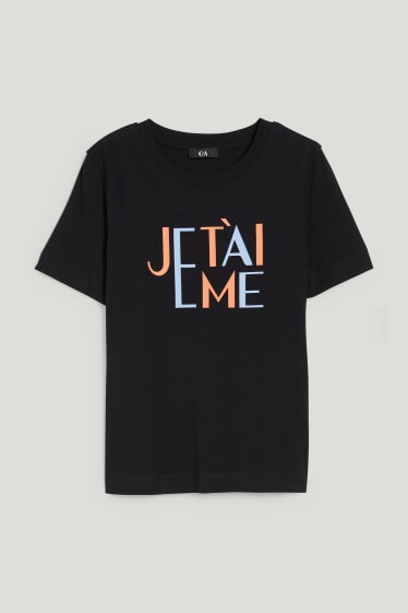 Dames - T-shirt - zwart