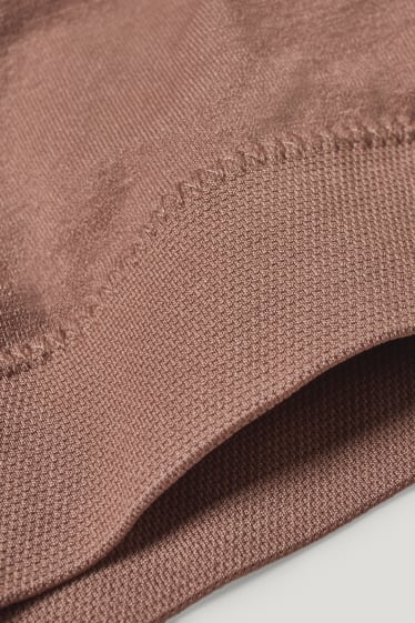 Damen - Bustier - wattiert - seamless - braun