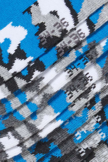 Garçons - Lot de 7 paires - Camouflage - chaussettes à motif - noir