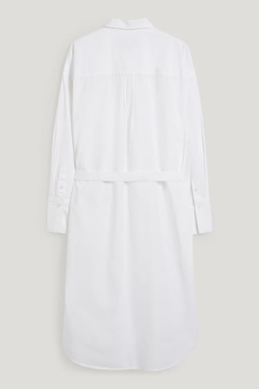 Damen - Blusenkleid - weiß