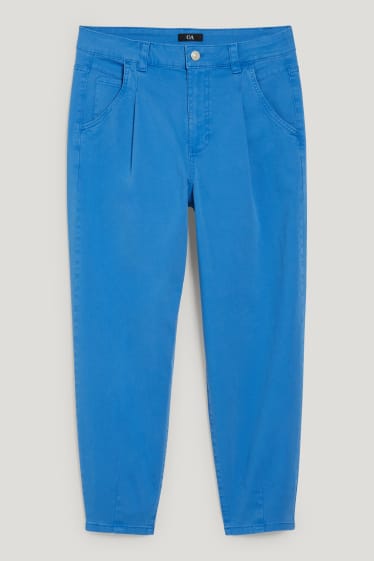 Kobiety - Chinosy - średni stan - tapered fit - niebieski