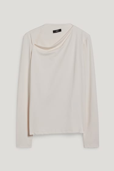 Dames - Longsleeve - crème wit