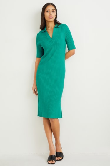 Damen - Strickkleid - grün