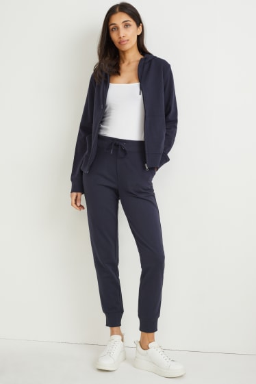 Femmes - Sweat basique à capuche - bleu foncé
