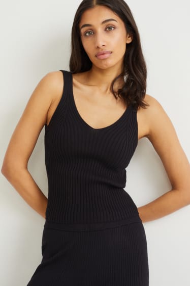 Mujer - Top de punto - negro