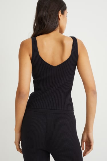 Mujer - Top de punto - negro