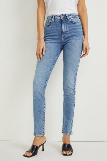 Damen - Slim Jeans - High Waist - LYCRA® - jeans-hellblau