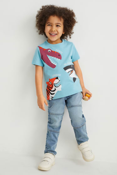 Garçons - Lot de 2 - T-shirts - bleu clair