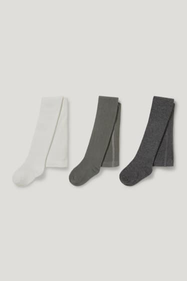 Exklusiv Online - Multipack 3er - Baby-Strumpfhose - grau-melange