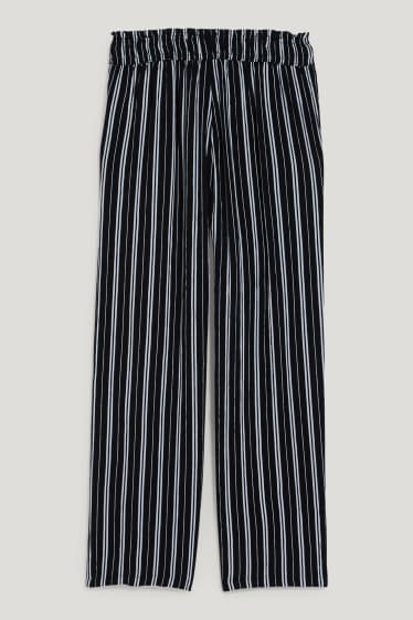 Kids Girls - Trousers - striped - black / white