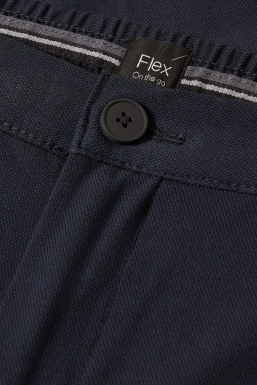 Mężczyźni - Spodnie chino - tapered fit - Flex - ciemnoniebieski