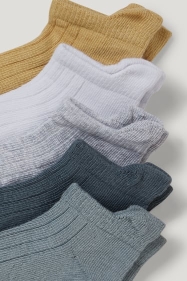 Bébé garçons - Lot de 5 - chaussettes de sport bébé - blanc / gris