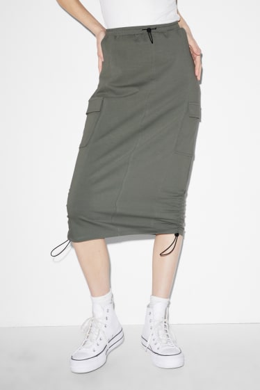 Exclusivo online - CLOCKHOUSE - falda cargo - verde