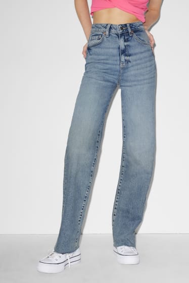 Clockhouse Girls - CLOCKHOUSE - loose fit jeans - high waist - denim-blue