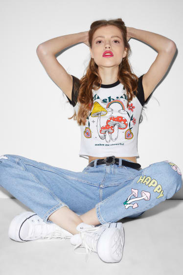 Clockhouse Girls - CLOCKHOUSE - Crop T-Shirt - weiss