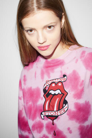 Clockhouse femme - CLOCKHOUSE- sweat - Rolling Stones - rose