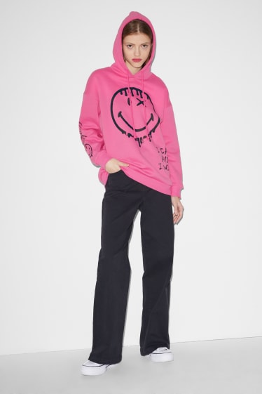 Exklusiv Online - CLOCKHOUSE - Hoodie - SmileyWorld® - pink