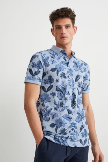 Herren - Poloshirt - blau
