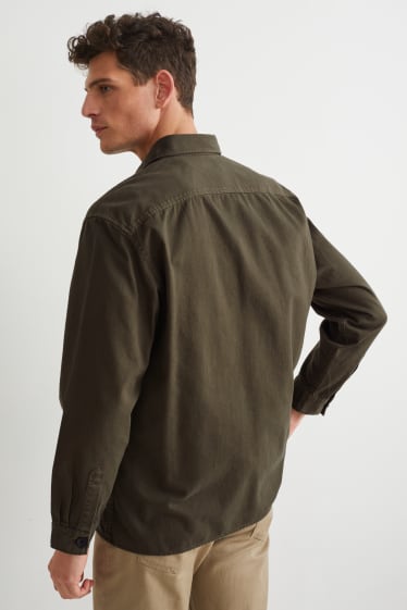 Pánské - Košilová bunda - khaki