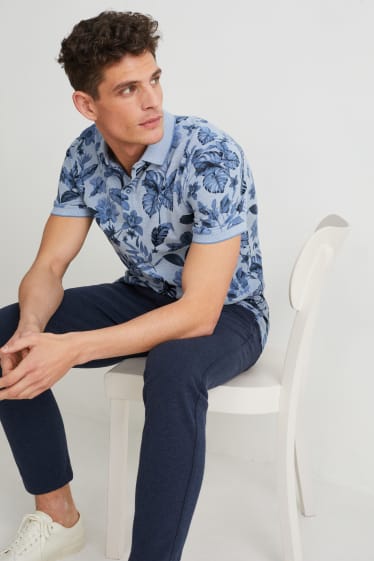 Herren - Poloshirt - blau