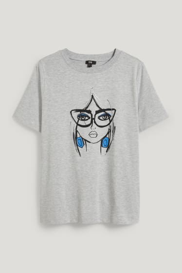 Donna - T-shirt - grigio chiaro melange