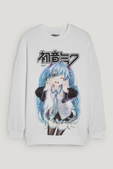 Clockhouse femme - CLOCKHOUSE - sweat - Hatsune Miku - blanc