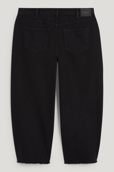 Damen XL - CLOCKHOUSE - Straight Jeans - High Waist - schwarz