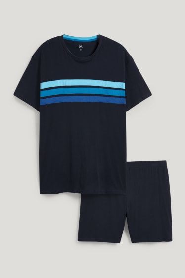 Herren XL - Shorty-Pyjama - dunkelblau