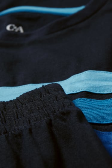 Uomo XL - Pigiama con pantaloni corti - blu scuro