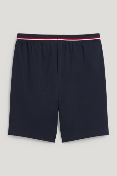 Heren - Pyjamashort - donkerblauw