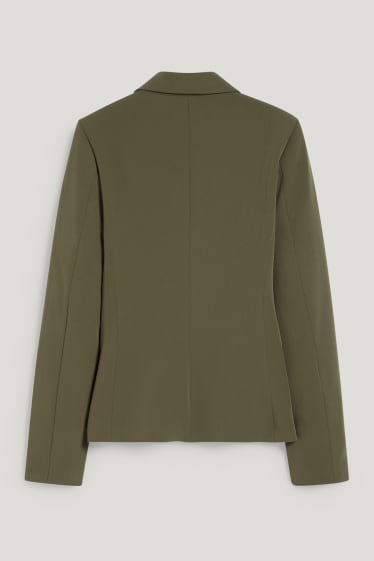 Damen - Business-Blazer - tailliert - dunkelgrün