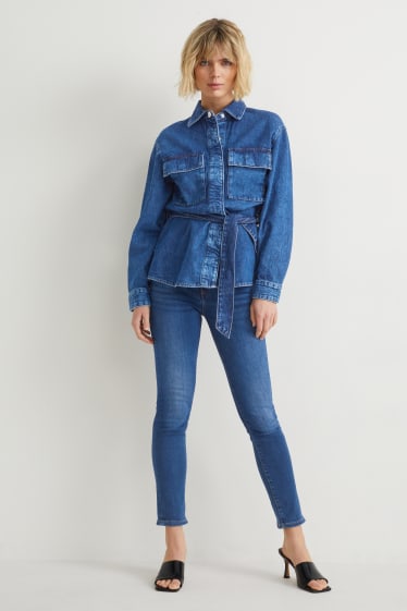 Damen - Slim Jeans - Mid Waist - LYCRA® - jeans-blau
