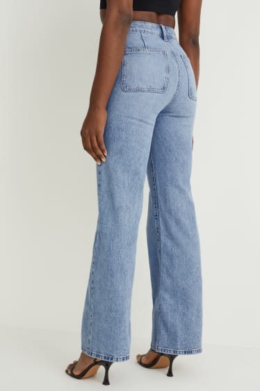 Mujer - Loose fit jeans - high waist - vaqueros - azul claro