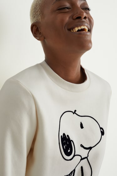 Damen - Sweatshirt - Snoopy - cremeweiß