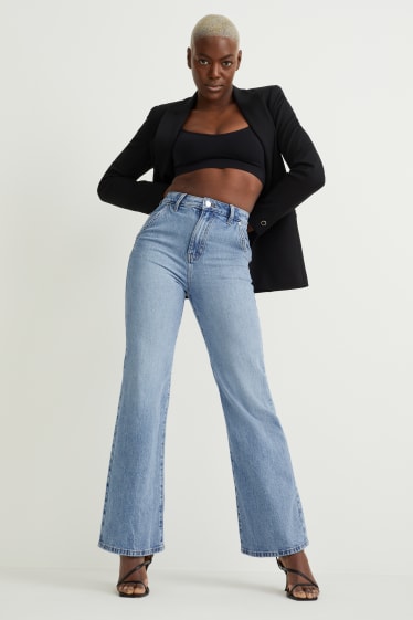 Mujer - Loose fit jeans - high waist - vaqueros - azul claro