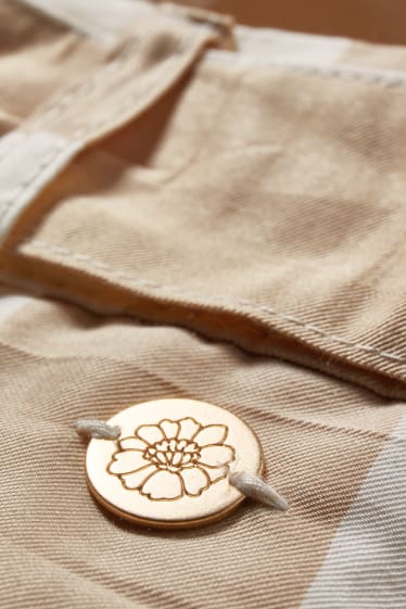 Filles - Pantalon de toile - à rayures - beige