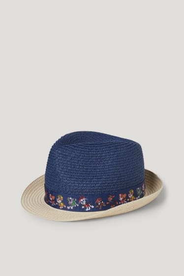 Garçons - Pat’ Patrouille - chapeau de paille - bleu foncé