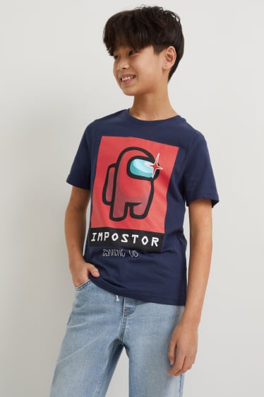 Reverskraag - Among us - T-shirt - donkerblauw