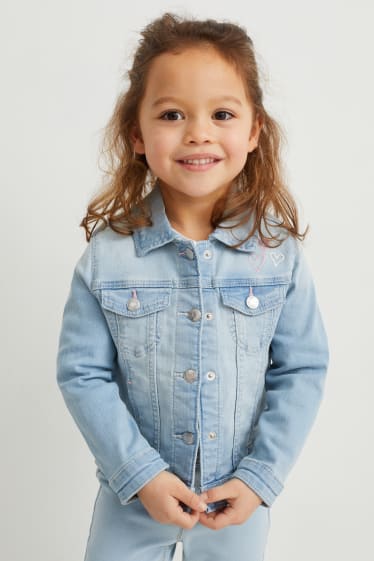 Toddler Girls - Einhorn - Jeansjacke - jeans-hellblau