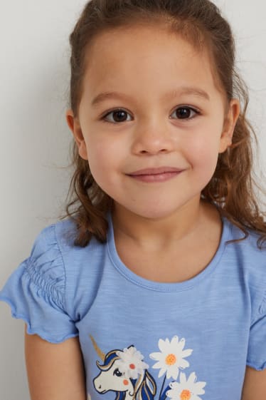 Toddler Girls - Unicorno - maglia a maniche corte - blu