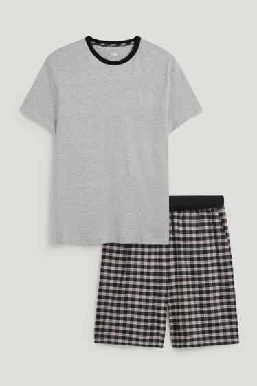 Men - Short pyjamas - light gray-melange