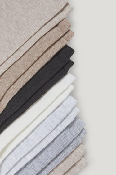 Femmes - Lot de 7 paires - chaussettes - beige chiné