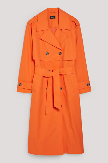 Damen - Trenchcoat - dunkelorange