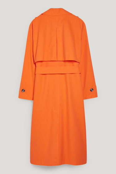 Damen - Trenchcoat - dunkelorange