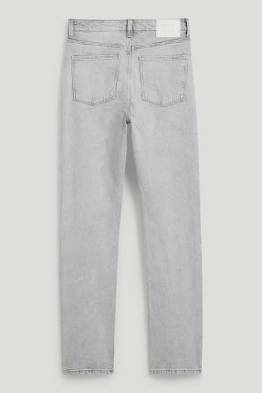 Femei - Straight jeans - talie înaltă - LYCRA® - denim-gri deschis