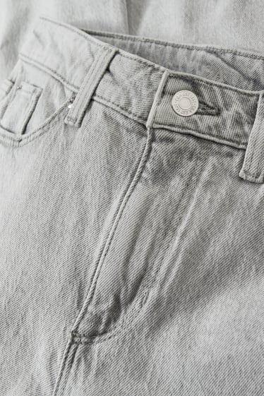 Dámské - Straight jeans - high waist - LYCRA® - džíny - světle šedé