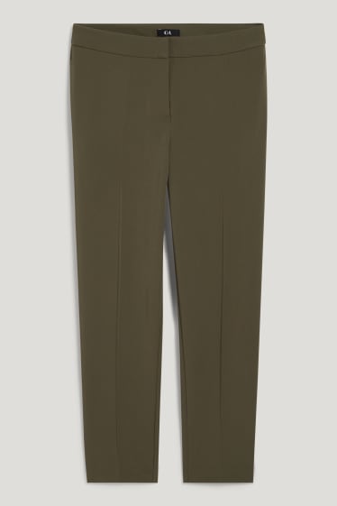 Dames - Business-broek - mid waist - regular fit - gerecyclede stof - donkergroen