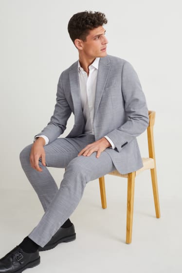 Hombre - Americana - colección modular - slim fit - stretch - LYCRA® - gris