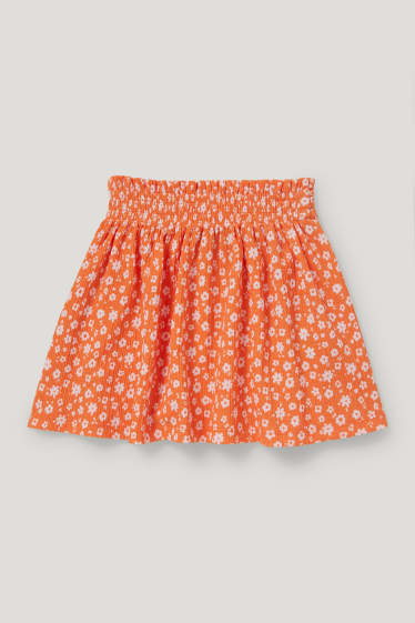 Toddler Girls - Gonna - a fiori - arancione